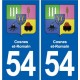 54 Malzéville blason autocollant plaque stickers ville