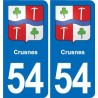 54 Malzéville blason autocollant plaque stickers ville