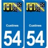 54 Malzéville blason autocollant plaque stickers ville