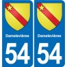 54 Malzéville blason autocollant plaque stickers ville