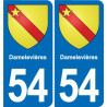 54 Malzéville blason autocollant plaque stickers ville