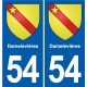 54 Malzéville blason autocollant plaque stickers ville