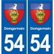 54 Malzéville blason autocollant plaque stickers ville