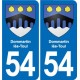 54 Malzéville blason autocollant plaque stickers ville