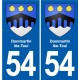 54 Malzéville blason autocollant plaque stickers ville