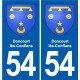 54 Malzéville blason autocollant plaque stickers ville