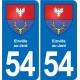 54 Malzéville blason autocollant plaque stickers ville