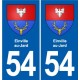 54 Malzéville blason autocollant plaque stickers ville