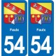 54 Malzéville blason autocollant plaque stickers ville
