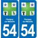 54 Malzéville blason autocollant plaque stickers ville