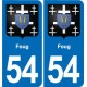 54 Malzéville blason autocollant plaque stickers ville