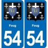 54 Malzéville blason autocollant plaque stickers ville