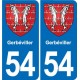 54 Malzéville blason autocollant plaque stickers ville
