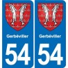 54 Malzéville blason autocollant plaque stickers ville