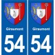54 Malzéville blason autocollant plaque stickers ville