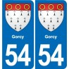 54 Malzéville blason autocollant plaque stickers ville