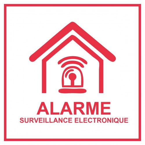 Autocollant Etablissement maison magasin sous vidéo surveillance alarme 7