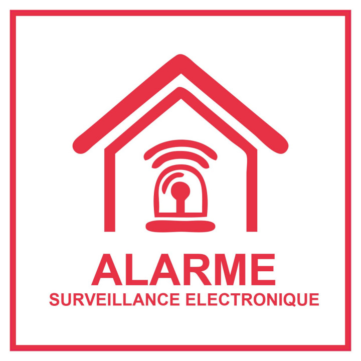 Autocollant Etablissement maison magasin sous vidéo surveillance alarme 7