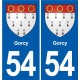 54 Malzéville blason autocollant plaque stickers ville