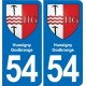 54 Malzéville blason autocollant plaque stickers ville
