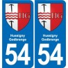 54 Malzéville blason autocollant plaque stickers ville