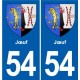 54 Malzéville blason autocollant plaque stickers ville