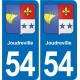 54 Malzéville blason autocollant plaque stickers ville
