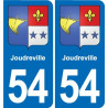 54 Malzéville blason autocollant plaque stickers ville