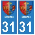 31 Blagnac ville autocollant plaque stickers