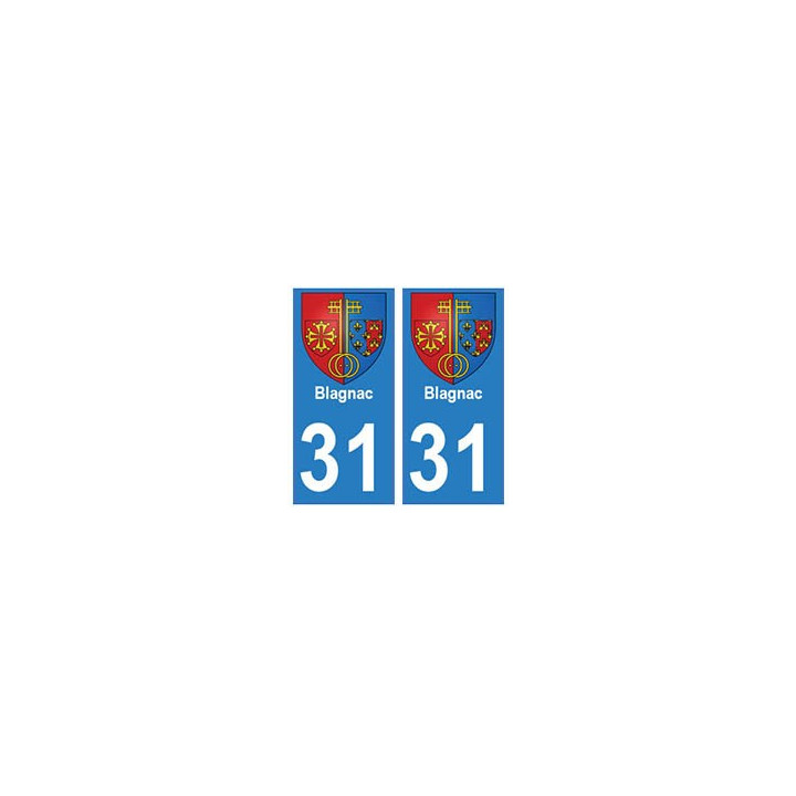 31 Blagnac ville autocollant plaque stickers