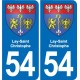 54 Malzéville blason autocollant plaque stickers ville