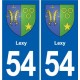 54 Malzéville blason autocollant plaque stickers ville