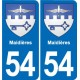 54 Malzéville blason autocollant plaque stickers ville