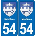 54 Malzéville blason autocollant plaque stickers ville
