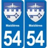 54 Malzéville blason autocollant plaque stickers ville