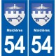 54 Malzéville blason autocollant plaque stickers ville