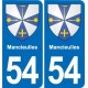 54 Malzéville blason autocollant plaque stickers ville