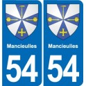 54 Malzéville blason autocollant plaque stickers ville