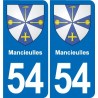 54 Malzéville blason autocollant plaque stickers ville