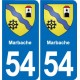54 Malzéville blason autocollant plaque stickers ville