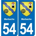 54 Malzéville blason autocollant plaque stickers ville