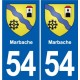 54 Malzéville blason autocollant plaque stickers ville