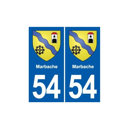 54 Malzéville blason autocollant plaque stickers ville