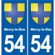 54 Malzéville blason autocollant plaque stickers ville