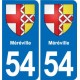 54 Malzéville blason autocollant plaque stickers ville