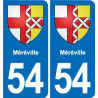 54 Malzéville blason autocollant plaque stickers ville