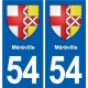 54 Malzéville blason autocollant plaque stickers ville
