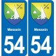 54 Malzéville blason autocollant plaque stickers ville