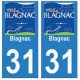 31 Blagnac ville autocollant plaque blason stickers