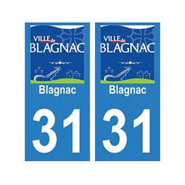 31 Blagnac ville autocollant plaque blason stickers